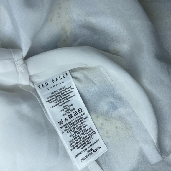 Ted Baker Suziiee floral-print woven mini dress With Asymmetric Ruffles Size 0 - Picture 16 of 16